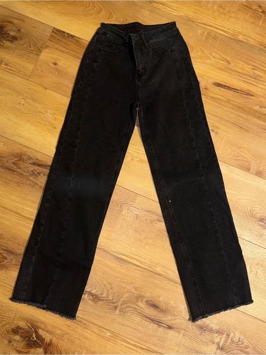 Denim - Black High-Rise Straight Leg Jeans - Women